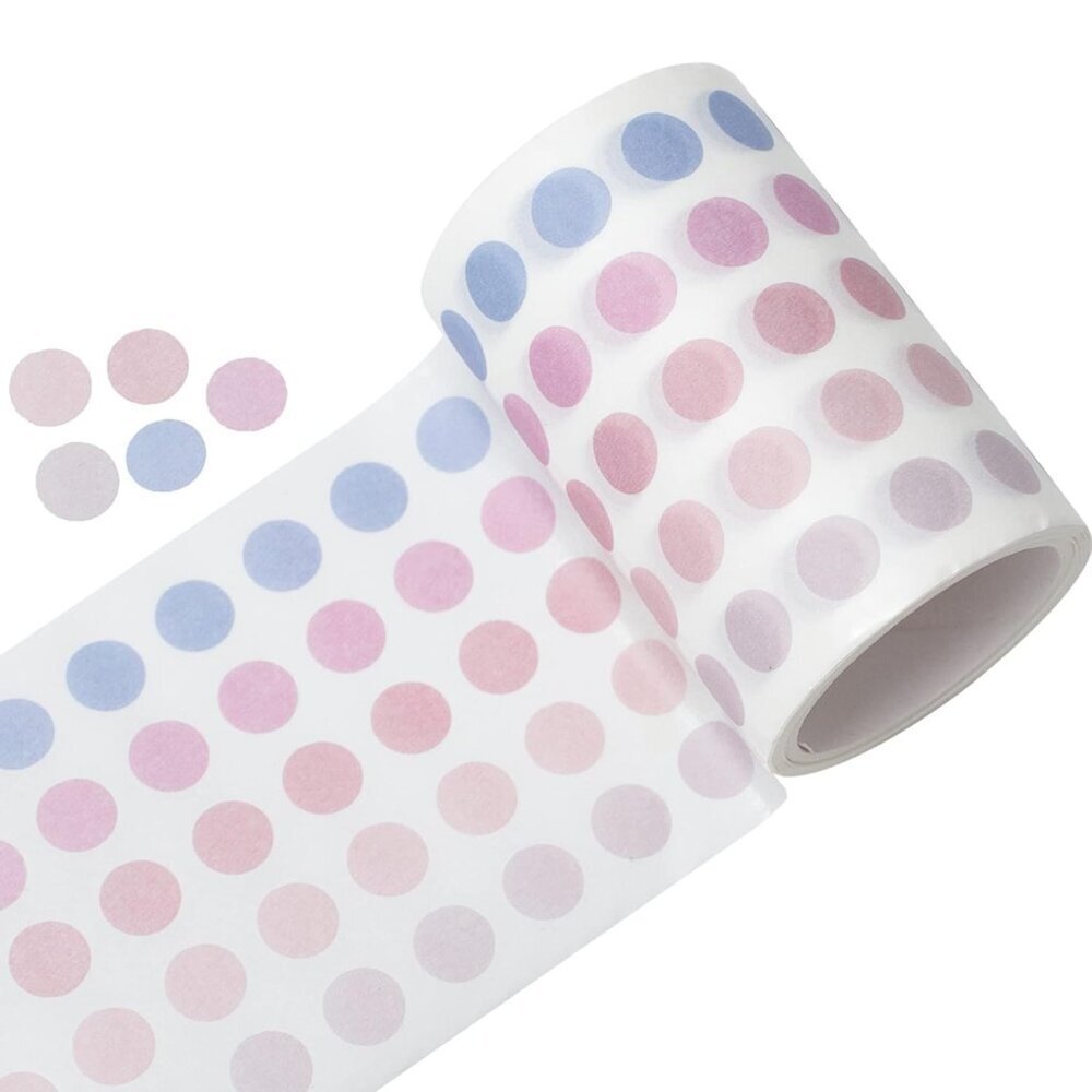Morandi 5/16" Dot Washi Tape Round Stickers 1250 Dots Stickers for Journal Plann